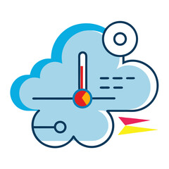 vector illustration of cloud computing