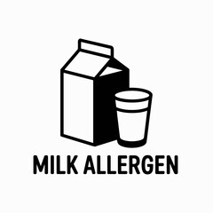 Vector Icon for Milk Allergen Warning