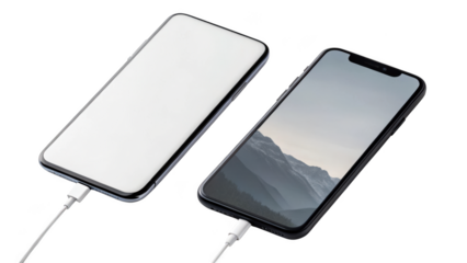 Smartphone charging on transparent