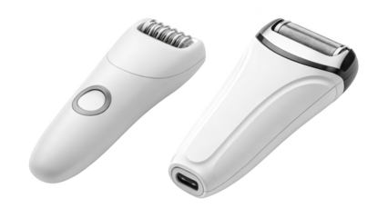 different style Modern epilator isolated on transparent