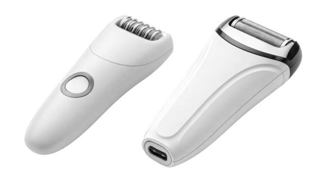 different style Modern epilator isolated on transparent