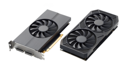 different style Computer graphic card isolated on transparent 