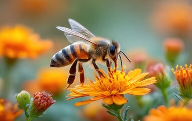Fototapeta premium Honeybee on a flower
