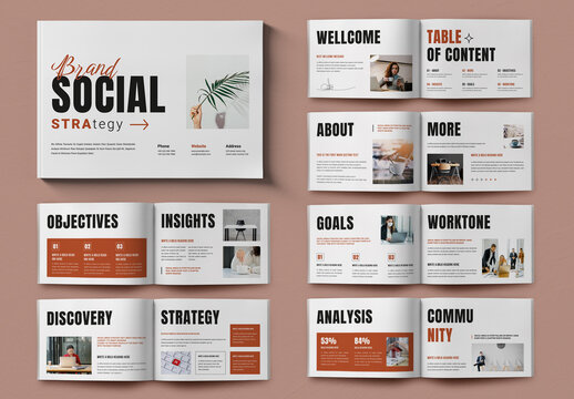 Brand Social Strategy Template Layout