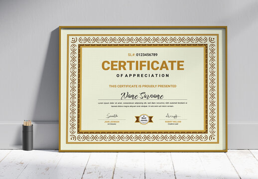 Classic Vintage Certificate Layout