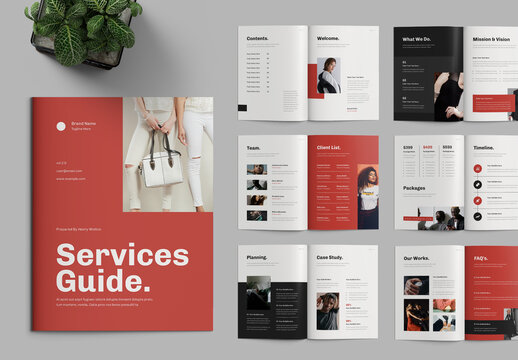 Essential Service Guide Brochure Layout