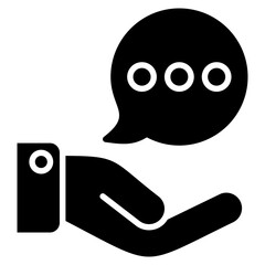 Advice glyph icon
