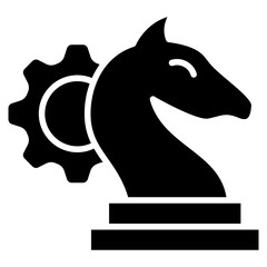 Strategy glyph icon