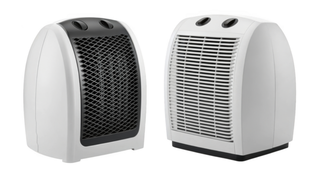different style Electric Space Heater isolated on transparent