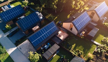 solar panels on the roof