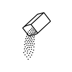 Box pouring small dots