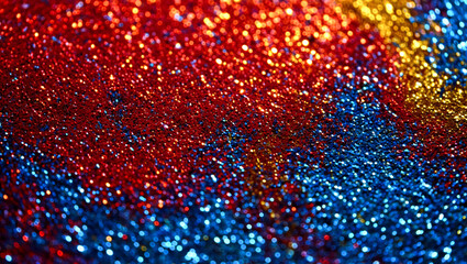 Colorful background with red, blue, and yellow dots