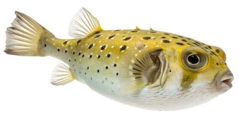 pufferfish on white background

