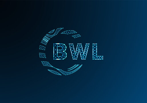 BWL low poly letter logo vector design. BWL lower poly logo design. BWL unique low poly logo design.