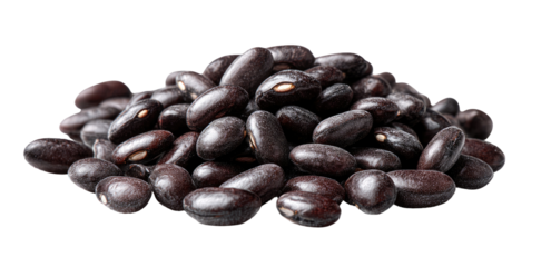 Dark-colored beans in a pile