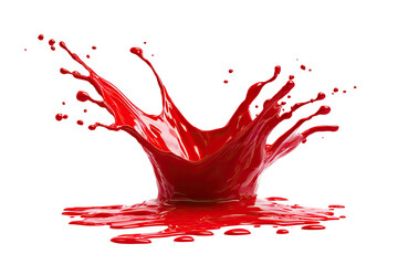 Vibrant red liquid splash