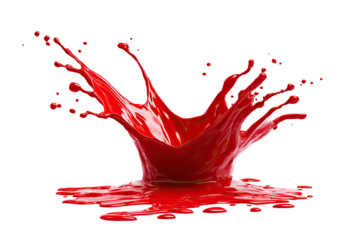 Vibrant red liquid splash