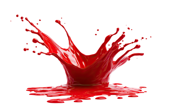 Vibrant red liquid splash