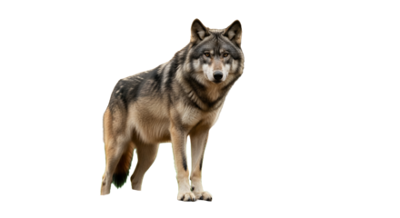 Wild Canine in Autumn Forest Majestic Wildlife Portrait