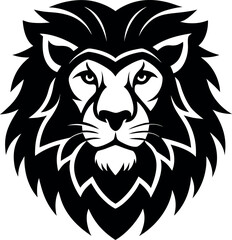 imperial lion with thick arched eyebrows and square jaw