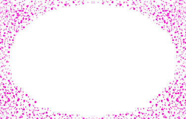 Pink glitter powder dust particles oval frame.  Pink dust border PNG cutout. Shiny pink dust bokeh particles. Luxury celebration festive Decoration design element
