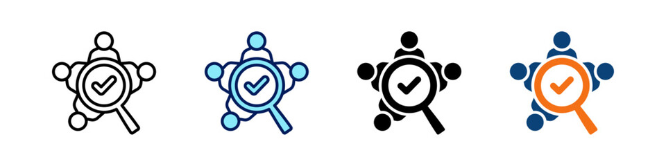 Diverse Talent All In One Icon Multi Styles Vector Set