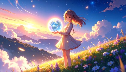 girl in the field