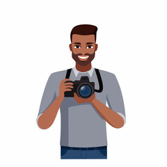 photographer pose with camera