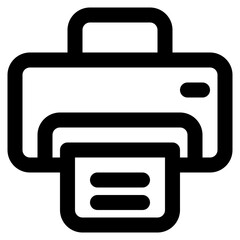 Printer Office Equipment Icon Vector