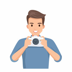 photographer pose with camera