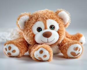 Fototapeta premium Plush bear, light brown, soft