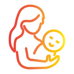 Line Gradient Breastfeeding