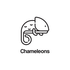 chameleons icon design template