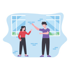 Highfive Vector illustration which can easily modify or edit