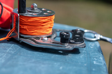 Tauchgerät Nahaufnahme Regler Leine Finimeter