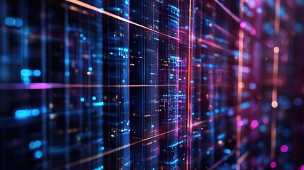 Abstract Futuristic Perspective Data Stream Network Connection Futuristic Background