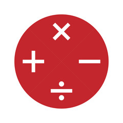 Fototapeta premium Basic mathematical symbol. Plus, minus, multiply, divide icon set. Plus and minus icon set. plus and minus signs. eps 10