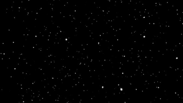 Slow falling snow on the black backgrounds (PNG Background) - (4K_60fps)	