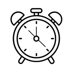 Outline alarm clock vector icon