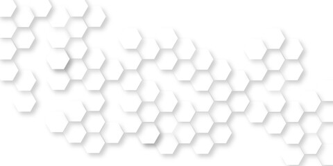 abstract geometric white and gray banner design with hexagons, abstract soft white hexagon concept background, geometric pattern with crosses, stripes, lines. Seamless vector background.