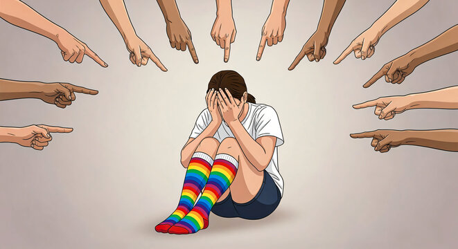 Accusation and Shame: Girl Targeted by Pointing Fingers