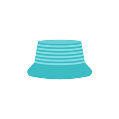 Cartoon beach hat. Summer women’s hat vector illustration.
