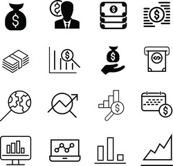 money and finance icon vector collection of signs

, money and finance icon vector for business projects