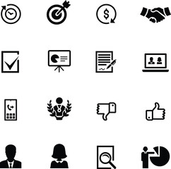 business and office symbol vector collection, vector design set, vector for presentations