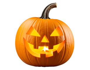 Naklejka premium pumpkin jack-o’-lantern isolated on transparent background