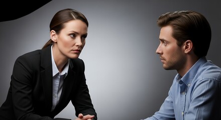 Serious Conversation Business Meeting Professional Discussion Face to Face