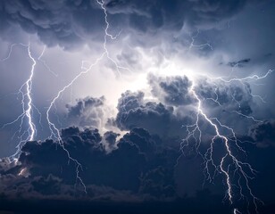 Dramatic storm clouds with lightning (2)