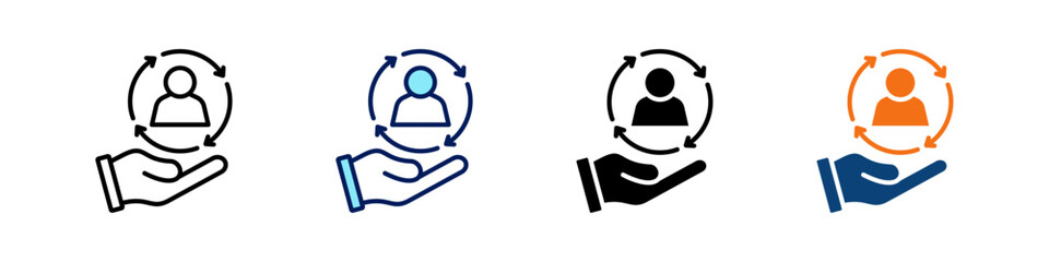 Customer Retention All In One Icon Multi Styles Vector Set