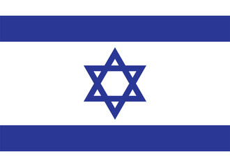 The flag of Israel, with accurate proportions and official colors. Vector image.