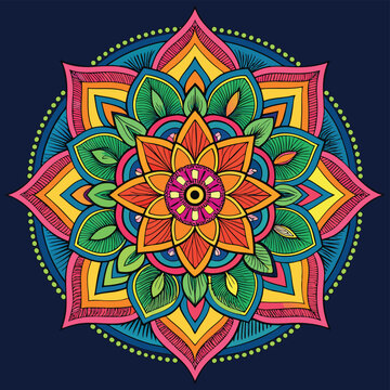 Adobe Illustrator Artwork Colour ful Mandela design.	